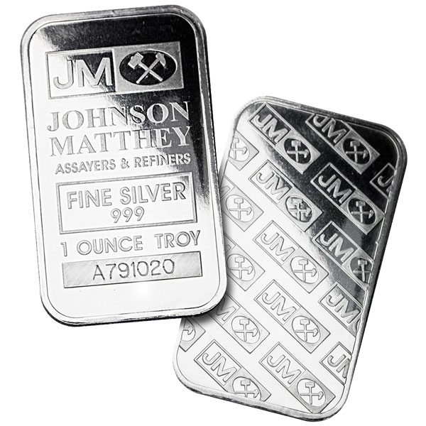 1 Oz Silver Bars for Sale Johnson Matthey Silver Bar Money Metals